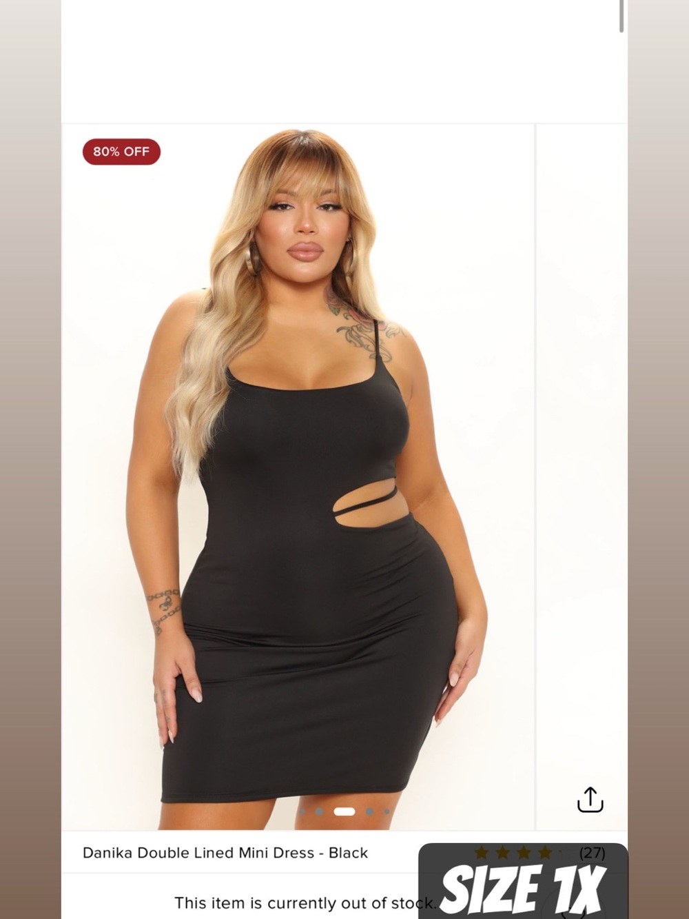 Fashion Nova Black Danika Double Lined Mini Dress